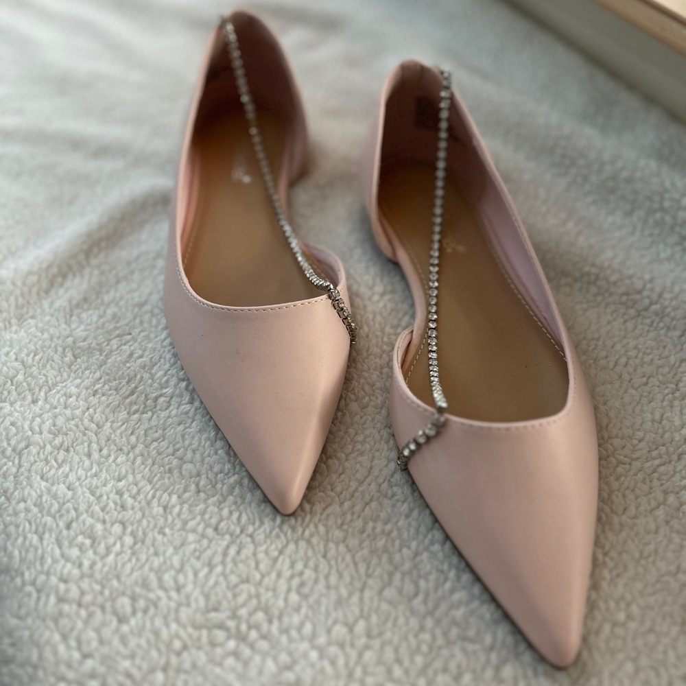 Pink Flats with Rhinestones